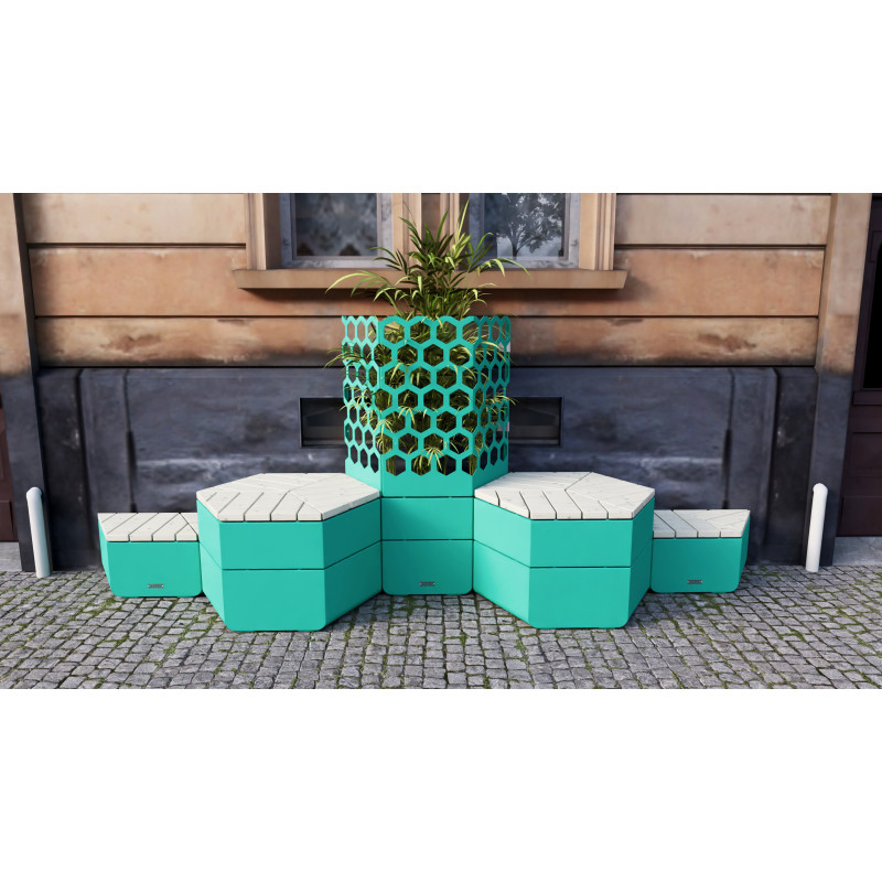 HAGS Rosenlund Hexagon Wall Combination Standard (Color: Green/Cream White) (8114234)