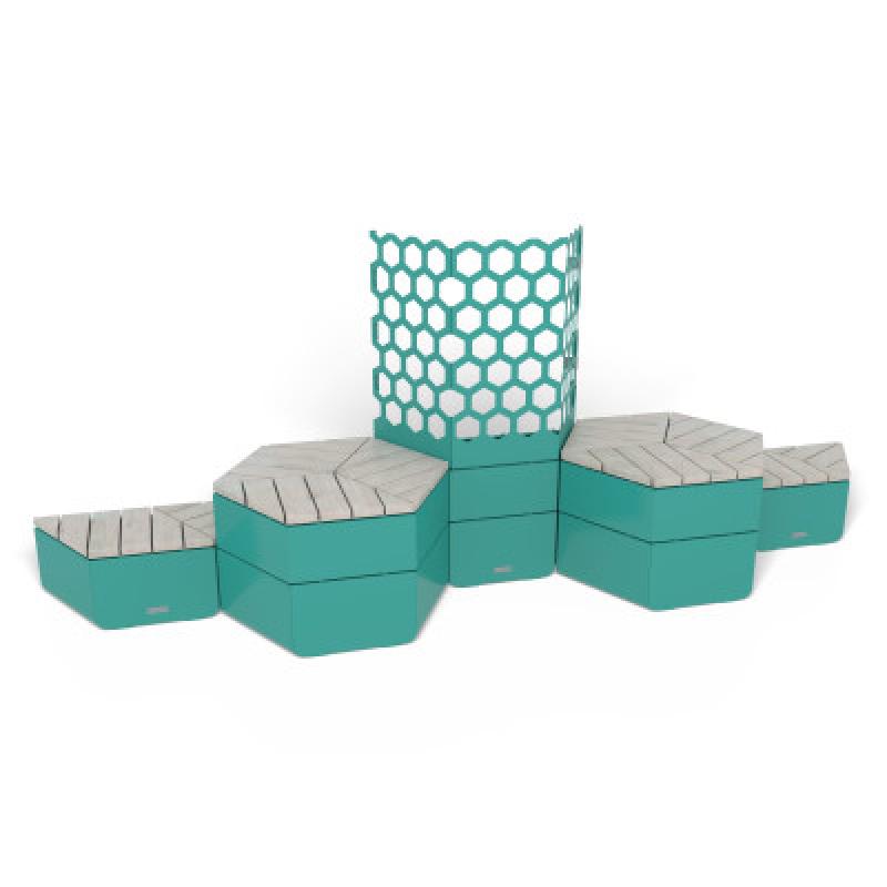 HAGS Rosenlund Hexagon Wall Combination Standard (Color: Green/Cream White) (8114234)