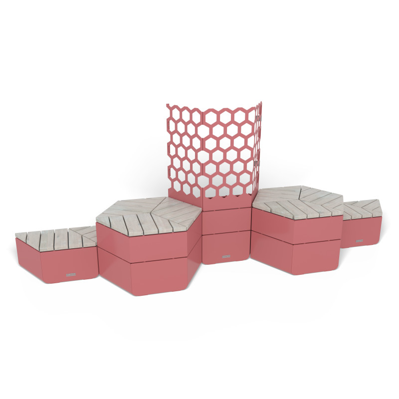 HAGS Rosenlund Hexagon Wall Combination Standard (Color: Red) (8114235)