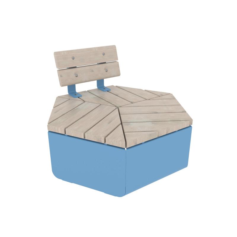 HAGS Backrest Hexagon Rosenlund Standard (Color: Pine/Blue)