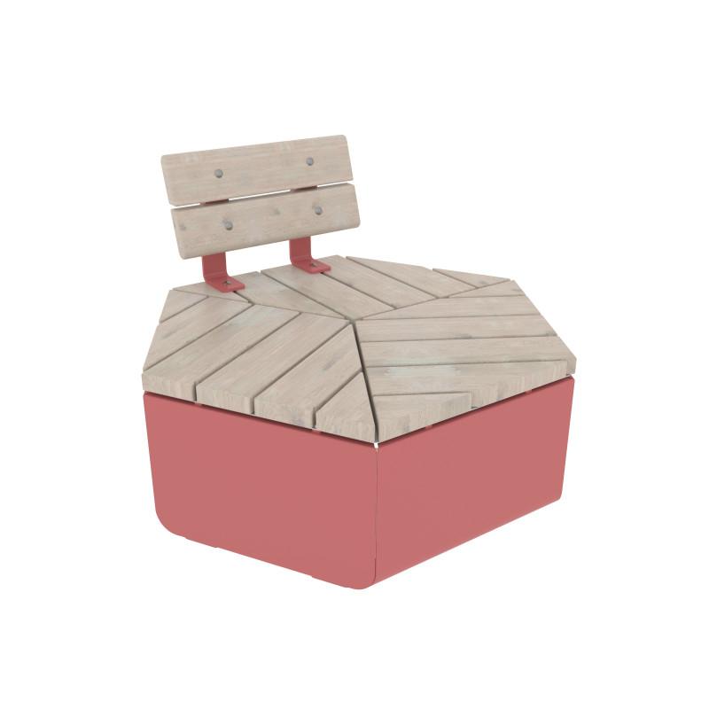 HAGS Backrest Hexagon Rosenlund Standard (Color: Pine/Red)