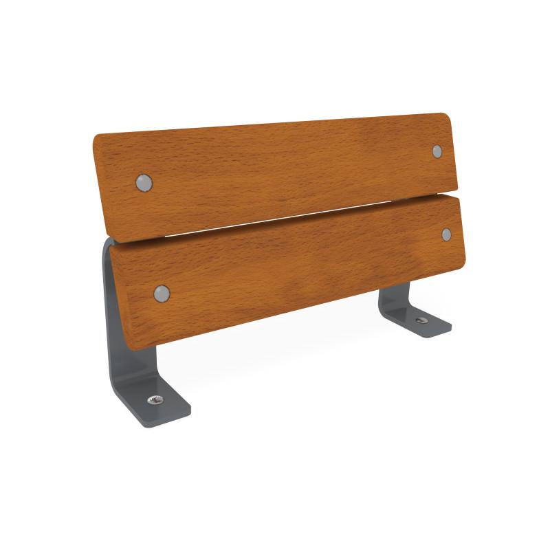 HAGS backrest short Rosenlund made of hardwood standard (color: gray)