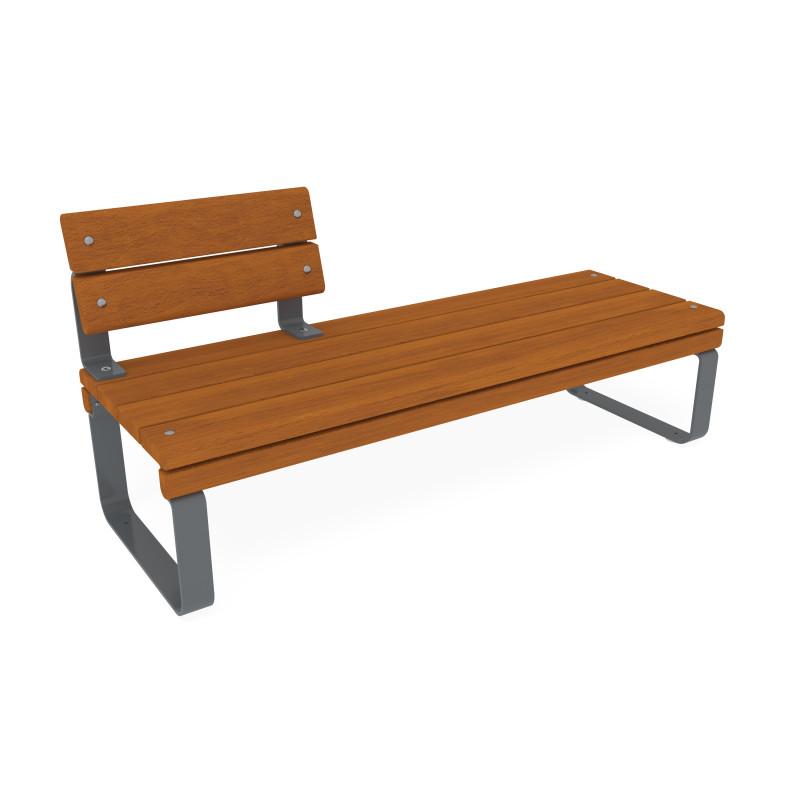 HAGS backrest short Rosenlund made of hardwood standard (color: gray)