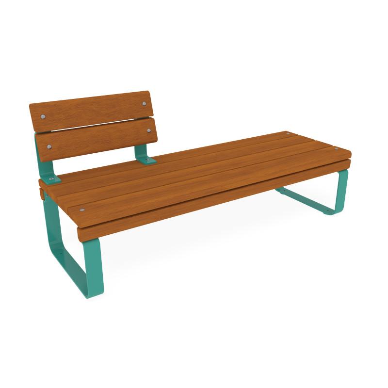 HAGS backrest short Rosenlund made of hardwood standard (color: green)