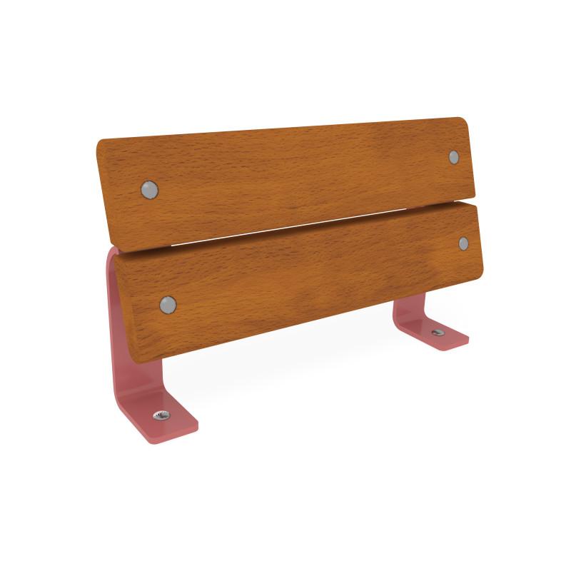HAGS backrest short Rosenlund made of hardwood standard (color: red)