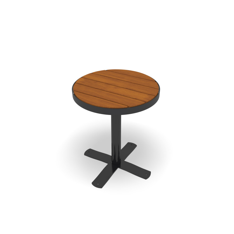 HAGS Round Table Hardwood Standard - Freestanding (Colour: Black)