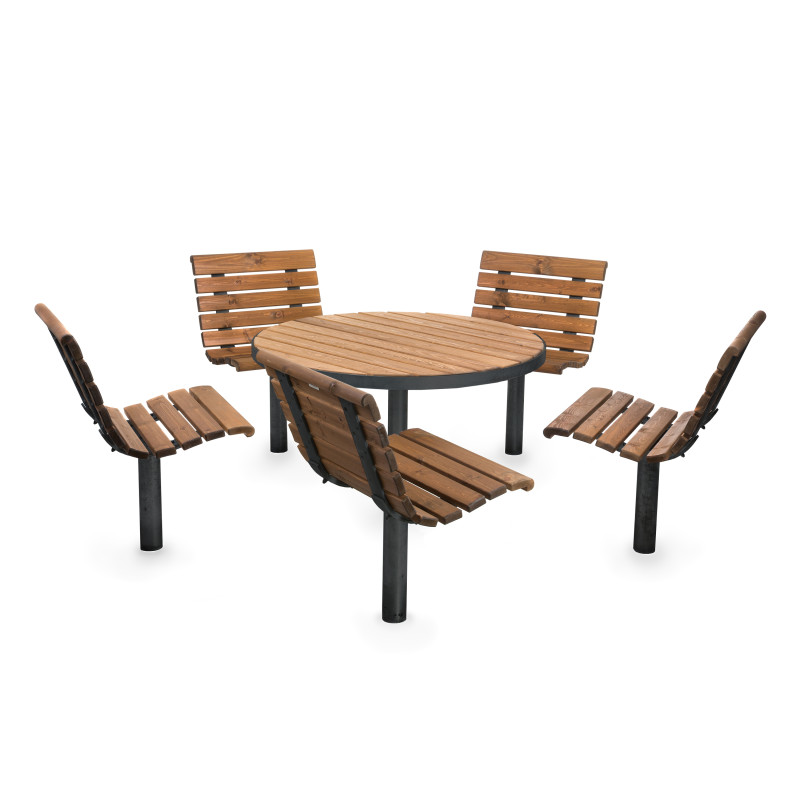 HAGS Round Table Sofiero Thermo Standard - For Concreting (Colour: Black)