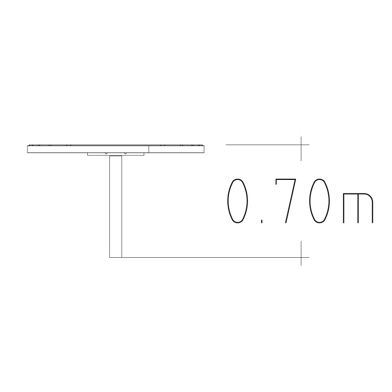 HAGS Round Table Sofiero Thermo Standard - For Concreting (Colour: Black)