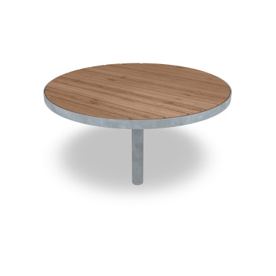 HAGS round table Sofiero Thermo Standard - for setting in concrete (color: galvanized)