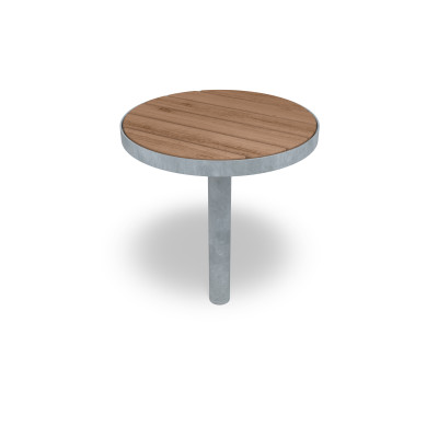 HAGS round table Sofiero Thermo Standard - for setting in concrete (color: galvanized)