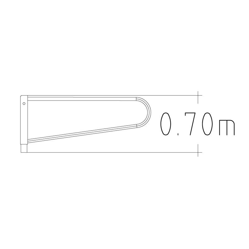 HAGS Boom Barrier 1.6 m Length Standard (Color: Galvanized) (8012770)