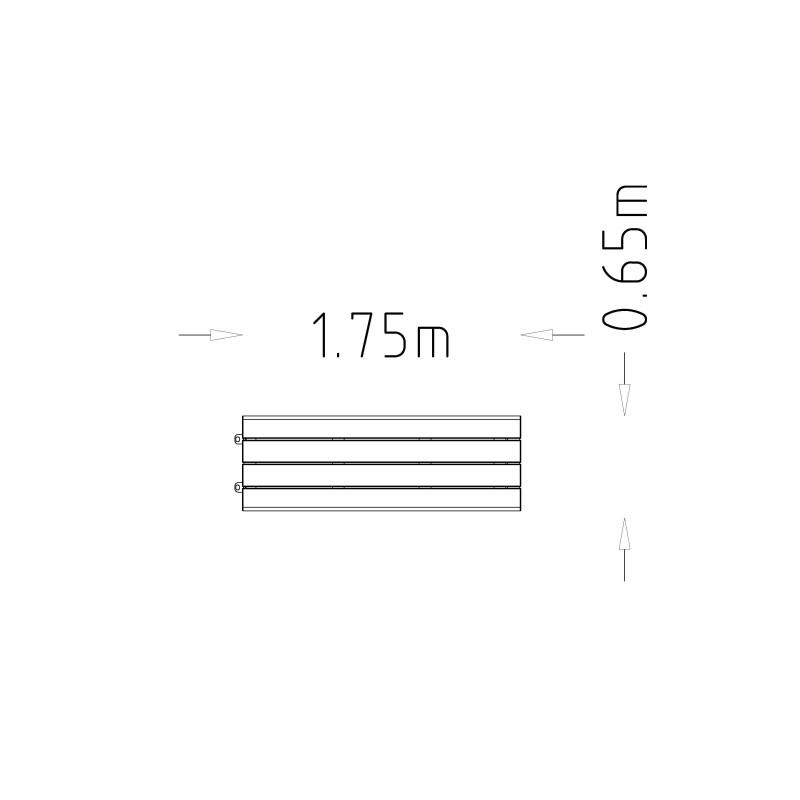 HAGS Rosenlund Standard Narrow Table without Legs (Color: White) (8080069)