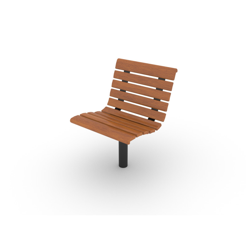 HAGS Sofiero armchair made of hardwood, rotatable standard - for setting in concrete (colour: black)
