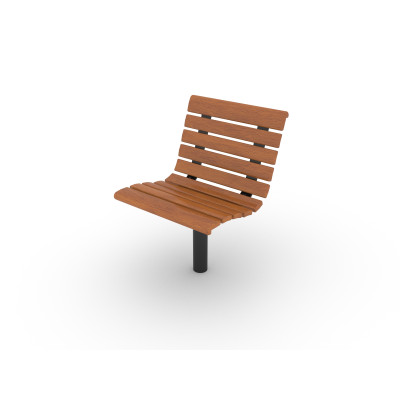 HAGS Sofiero armchair made of hardwood, rotatable standard - for setting in concrete (colour: black)