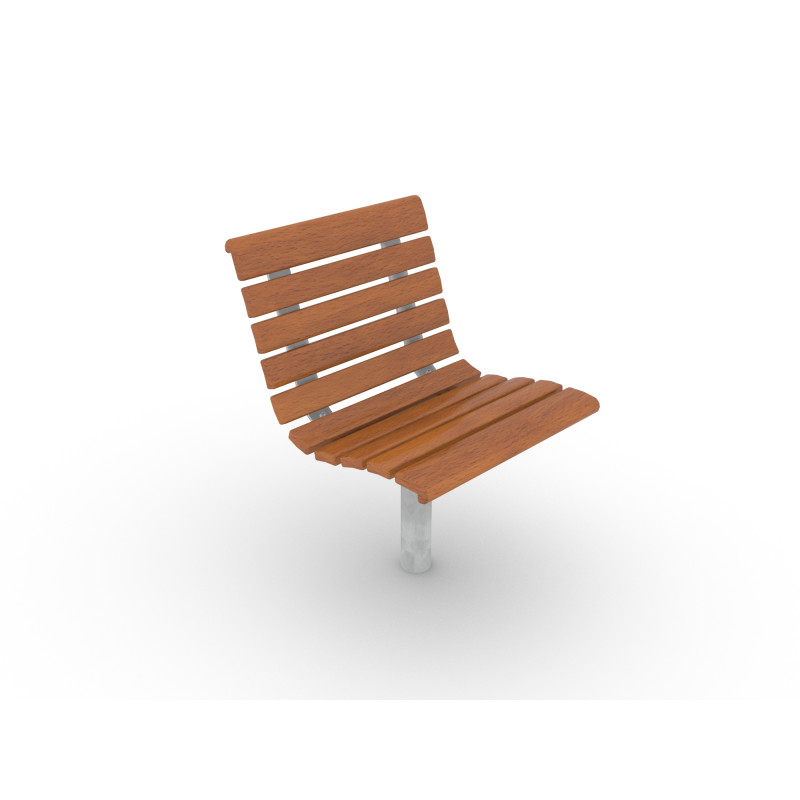 HAGS Sofiero armchair made of hardwood, rotatable standard - for setting in concrete (color: galvanized)