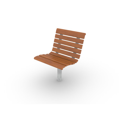 HAGS Sofiero armchair made of hardwood, rotatable standard - for setting in concrete (color: galvanized)