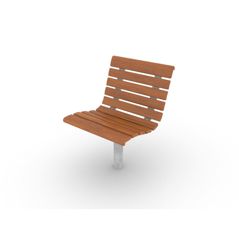 HAGS Sofiero armchair made of hardwood standard - for setting in concrete (color: galvanized)