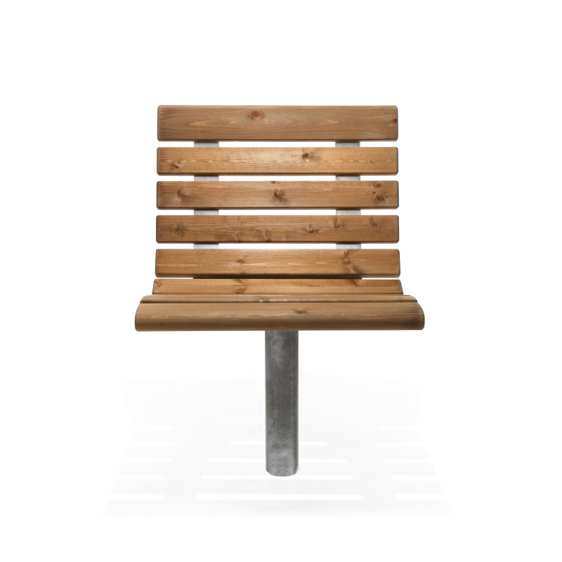 HAGS Armchair Sofiero Rotatable Standard - For Concreting (Colour: Brown/Galvanized)