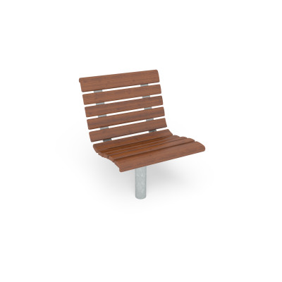 HAGS Armchair Sofiero Fixed Standard - For Concreting (Colour: Brown/Galvanized)