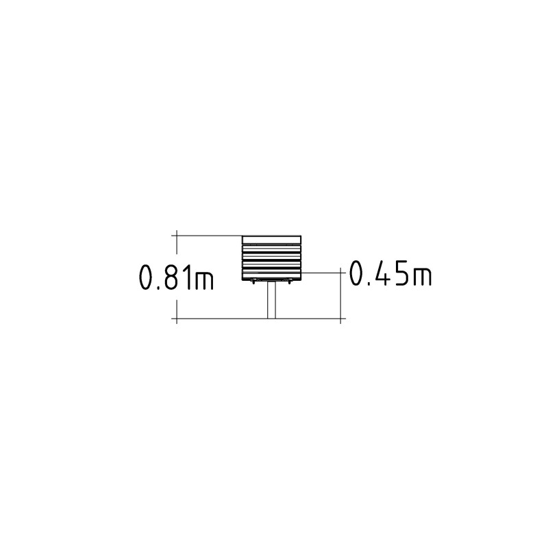 HAGS Armchair Sofiero Thermo Rotatable Standard - For Concreting (Colour: Galvanized)