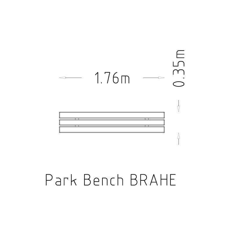 HAGS Brahe Standard Bench (Color: Dark Brown) (8042477)