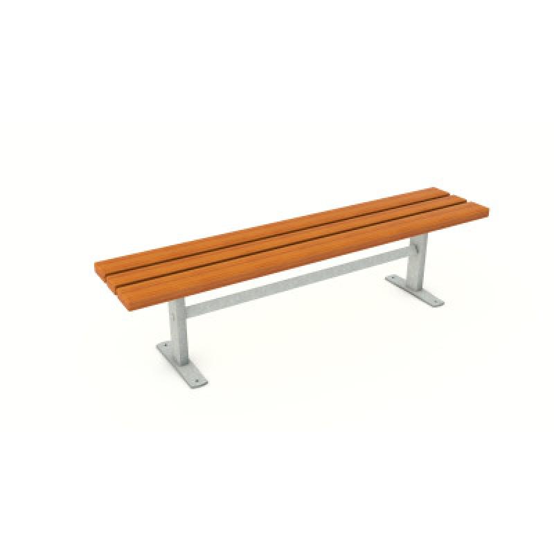 HAGS Ekeby Hardwood Standard Bench (Color: Galvanized | Hardwood) (8058445)