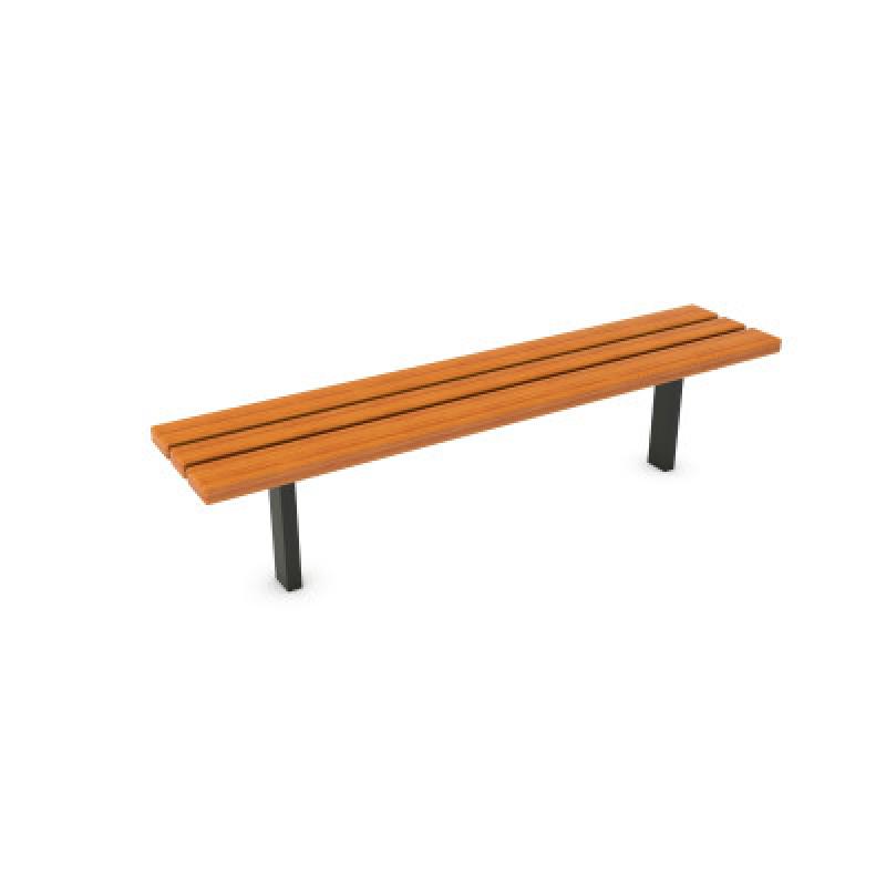 HAGS Ekeby Hardwood Standard Bench for Setting in Concrete (Color: Black | Hardwood) (8058460)