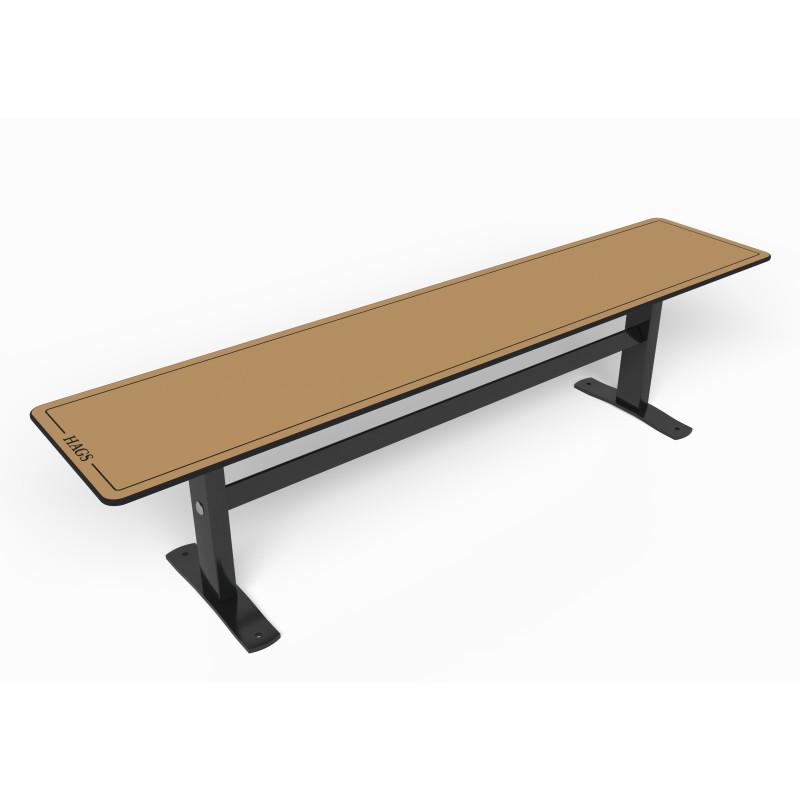 HAGS Ekeby HPL Standard Bench (Color: Beige/Black) (8101202)