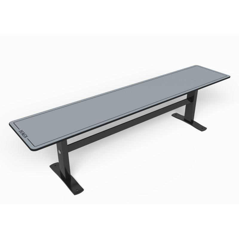 HAGS Ekeby HPL Standard Bench (Color: Grey/Black) (8101201)