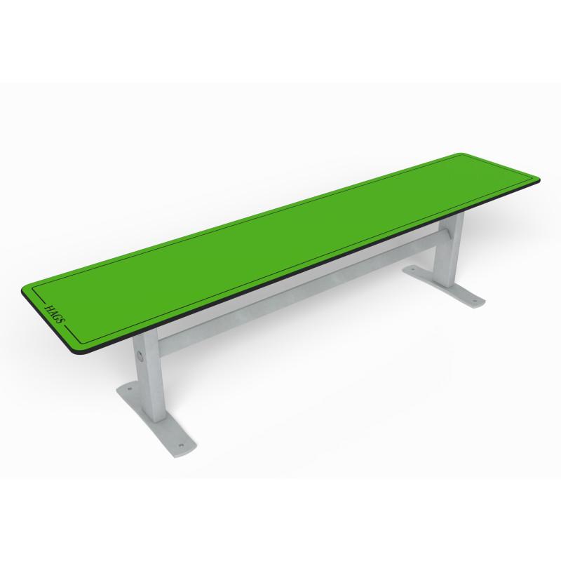 HAGS Ekeby HPL Standard Bench (Color: Green/Galvanized) (8101204)