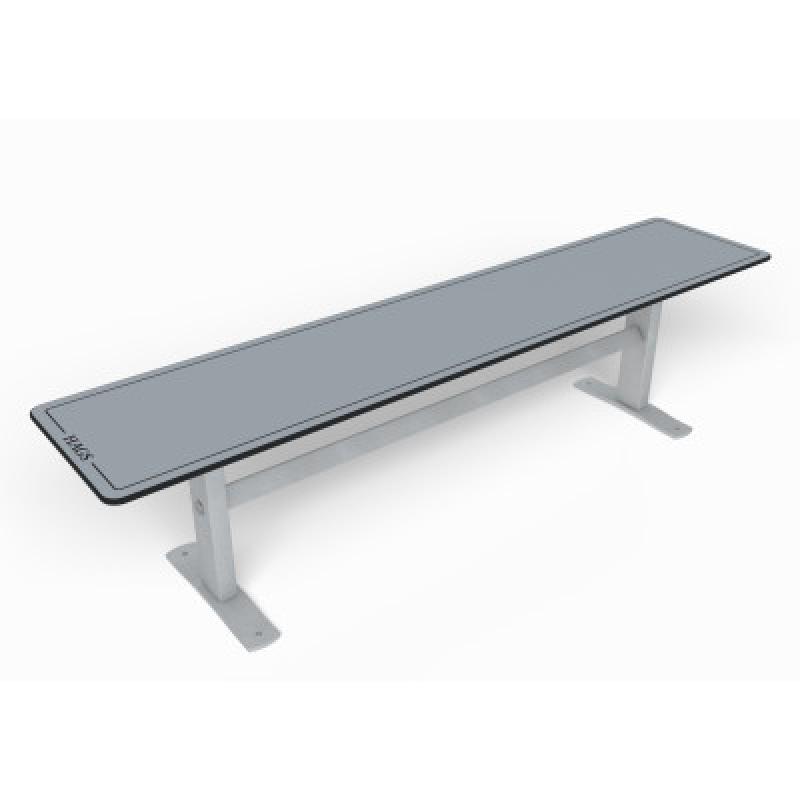 HAGS Ekeby HPL Standard Bench (Color: Light Grey/Galvanized) (8101205)