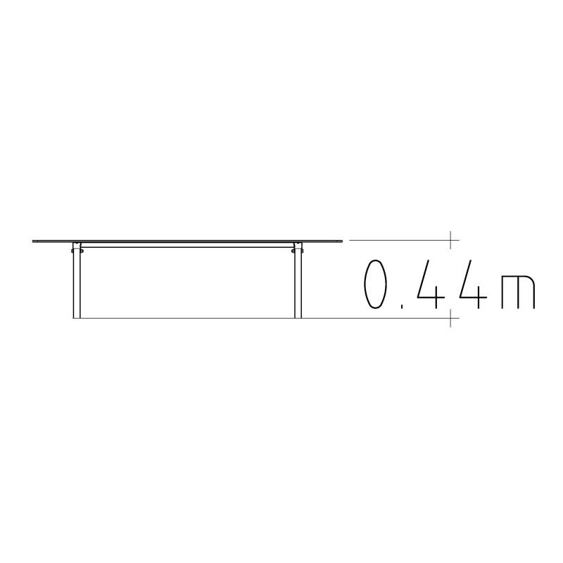 HAGS Ekeby HPL Standard Bench for Setting in Concrete (Color: Grey/Black) (8101176)