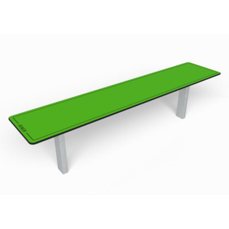 HAGS Ekeby HPL Standard Bench for Setting in Concrete (Color: Green/Galvanized) (8101178)