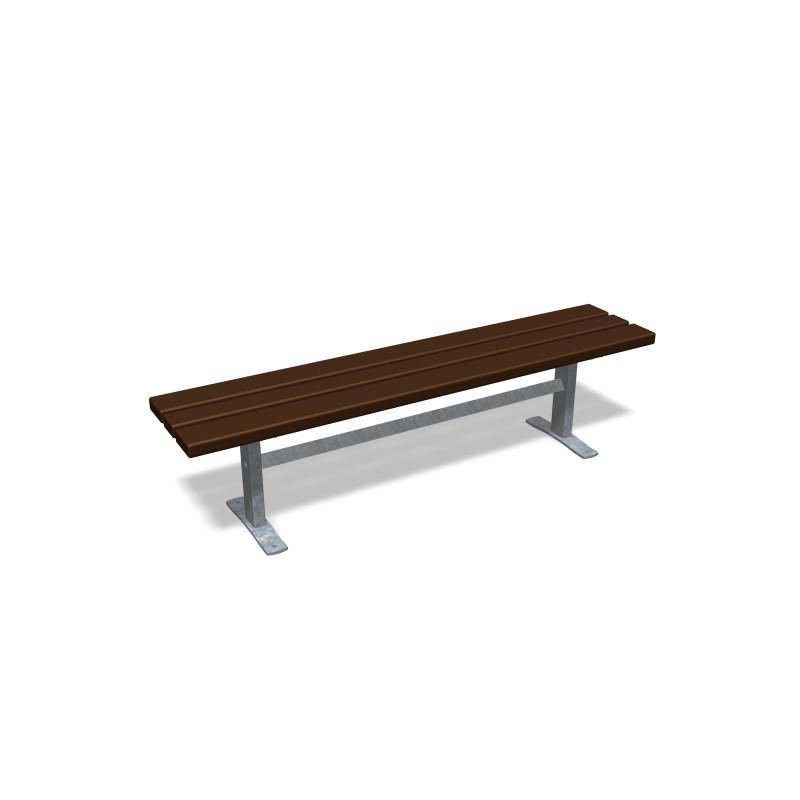 HAGS Ekeby Standard Bench (Color: Galvanized | Recycled Plastic) (8064358)