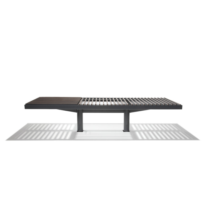 HAGS Bench Grid Standard - for setting in concrete (color: dark gray) (8029283)