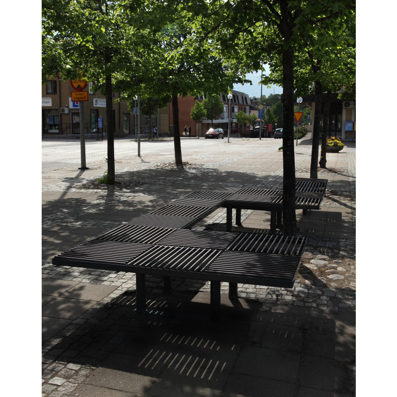 HAGS Bench Grid Standard - for setting in concrete (color: dark gray) (8029283)