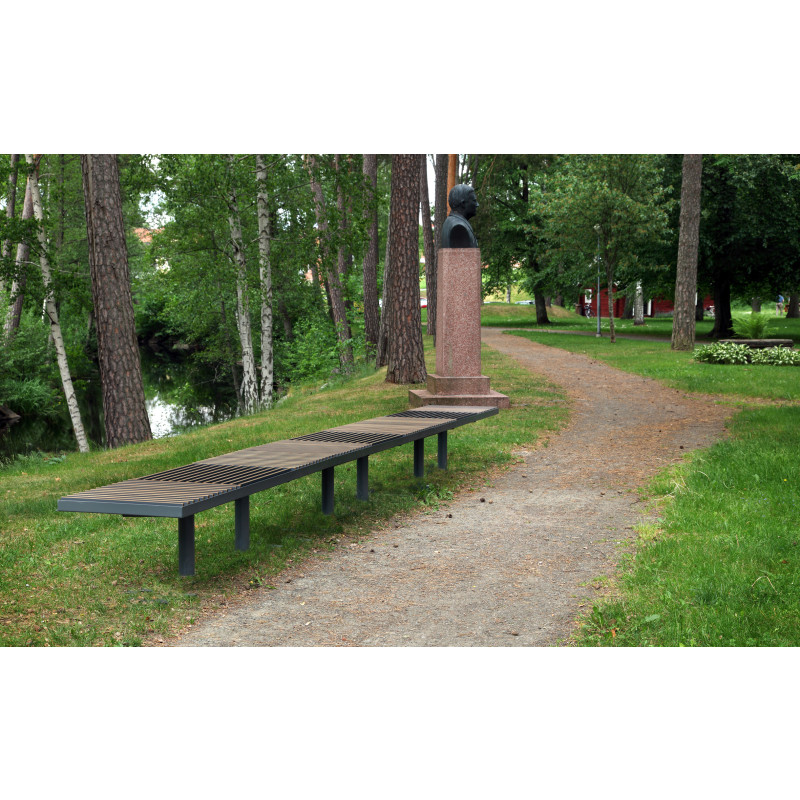 HAGS Bench Grid Standard - for setting in concrete (color: dark gray) (8029283)