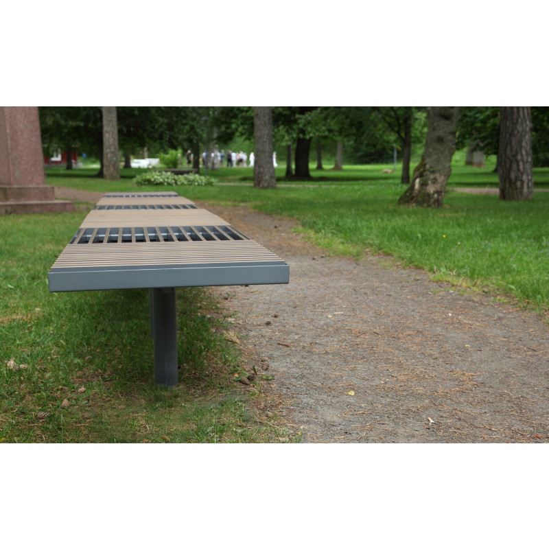 HAGS Bench Grid Standard - for setting in concrete (color: dark gray) (8029283)