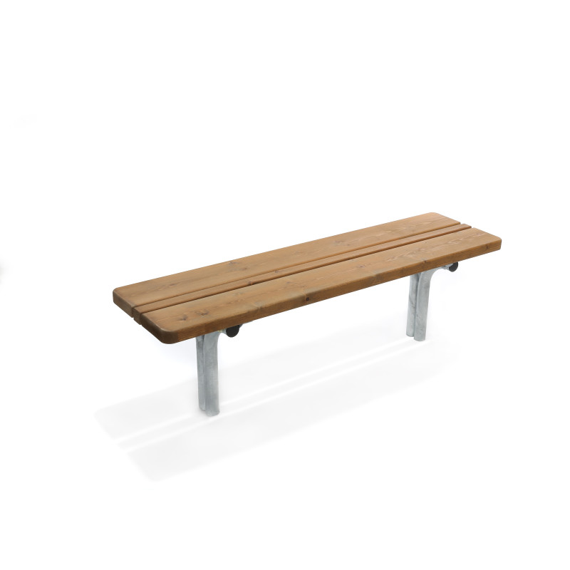 HAGS Rörkröken Standard bench - for setting in concrete (color: dark brown/galvanized)