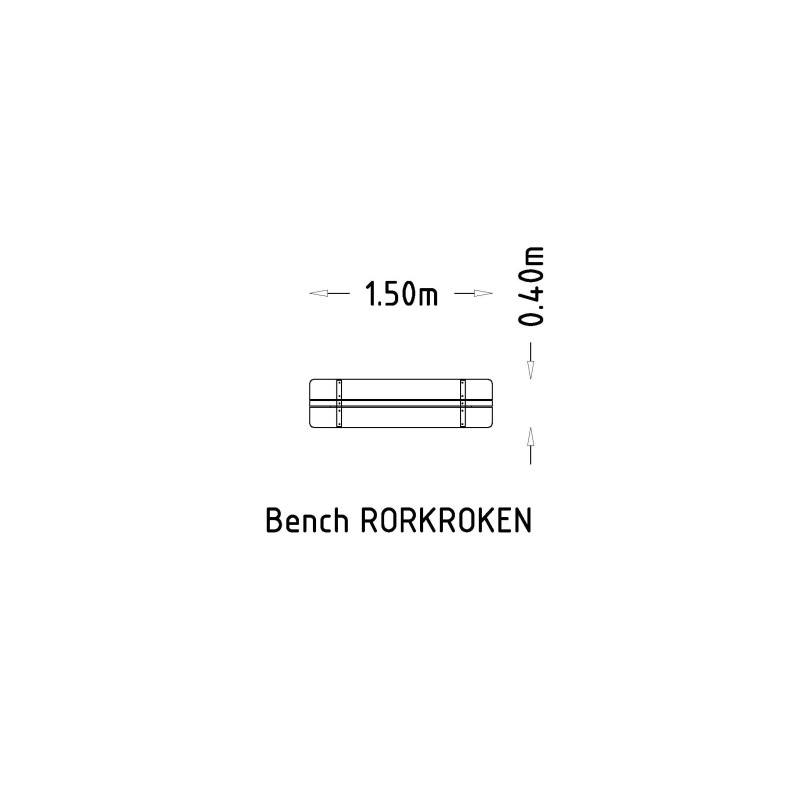 HAGS Rörkröken Standard Bench - For Concreting (Colour: Green/Black)