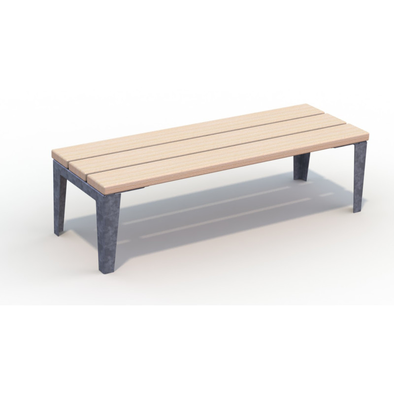 HAGS Bench Rox Standard - Freestanding (Colour: Galvanized) (8034939) Front view