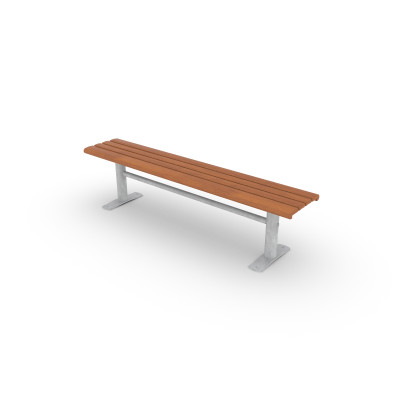 HAGS Bench Sofiero Hardwood Standard - Freestanding (Colour: Brown/Galvanized)