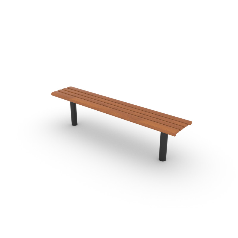 HAGS bench Sofiero hardwood standard - for setting in concrete (color: brown/black)