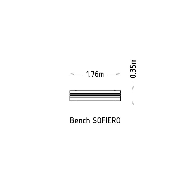 HAGS Bench Sofiero Standard - Freestanding (Colour: Dark Brown/Black)