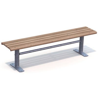HAGS bench Sofiero Standard - freestanding (color: dark brown/galvanized)