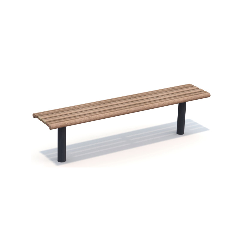HAGS Bench Sofiero Standard - for setting in concrete (color: dark brown/black)