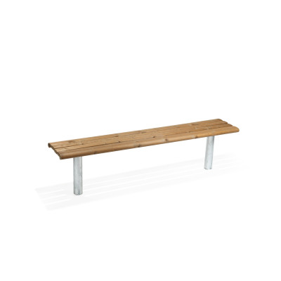 HAGS Bench Sofiero Standard - for setting in concrete (color: dark brown/galvanized)