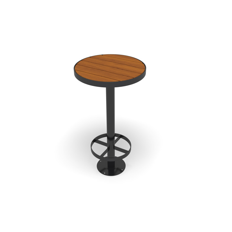 HAGS bar table Sofiero hardwood standard - for dowelling (color: black)