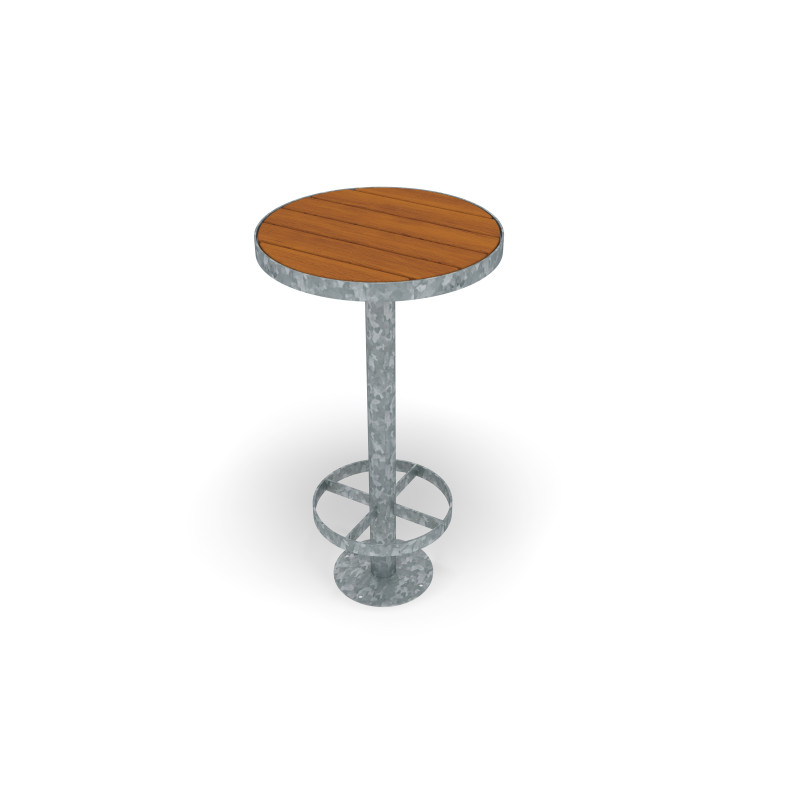HAGS bar table Sofiero hardwood standard - for dowelling (color: galvanized)
