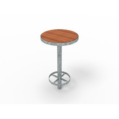 HAGS Sofiero Standard bar table - for dowelling (color: dark brown/galvanized)